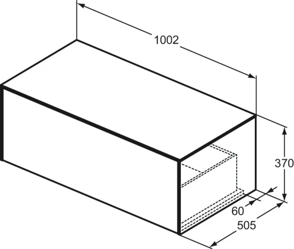 Ideal Standard Waschtischunterschrank „Conca“ 100,2 × 37 × 50,5 cm Weiß matt lackiert Ideal Standard Waschtischunterschrank „Conca“ 100,2 × 37 × 50,5 cm Weiß matt lackiert
