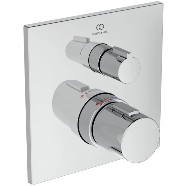 Ideal Standard Ceratherm C100 Einzelthermostat Unterputz Bausatz 2, Rosette 163x163mm, Chrom Ideal Standard Ceratherm C100 Einzelthermostat Unterputz Bausatz 2, Rosette 163x163mm, Chrom