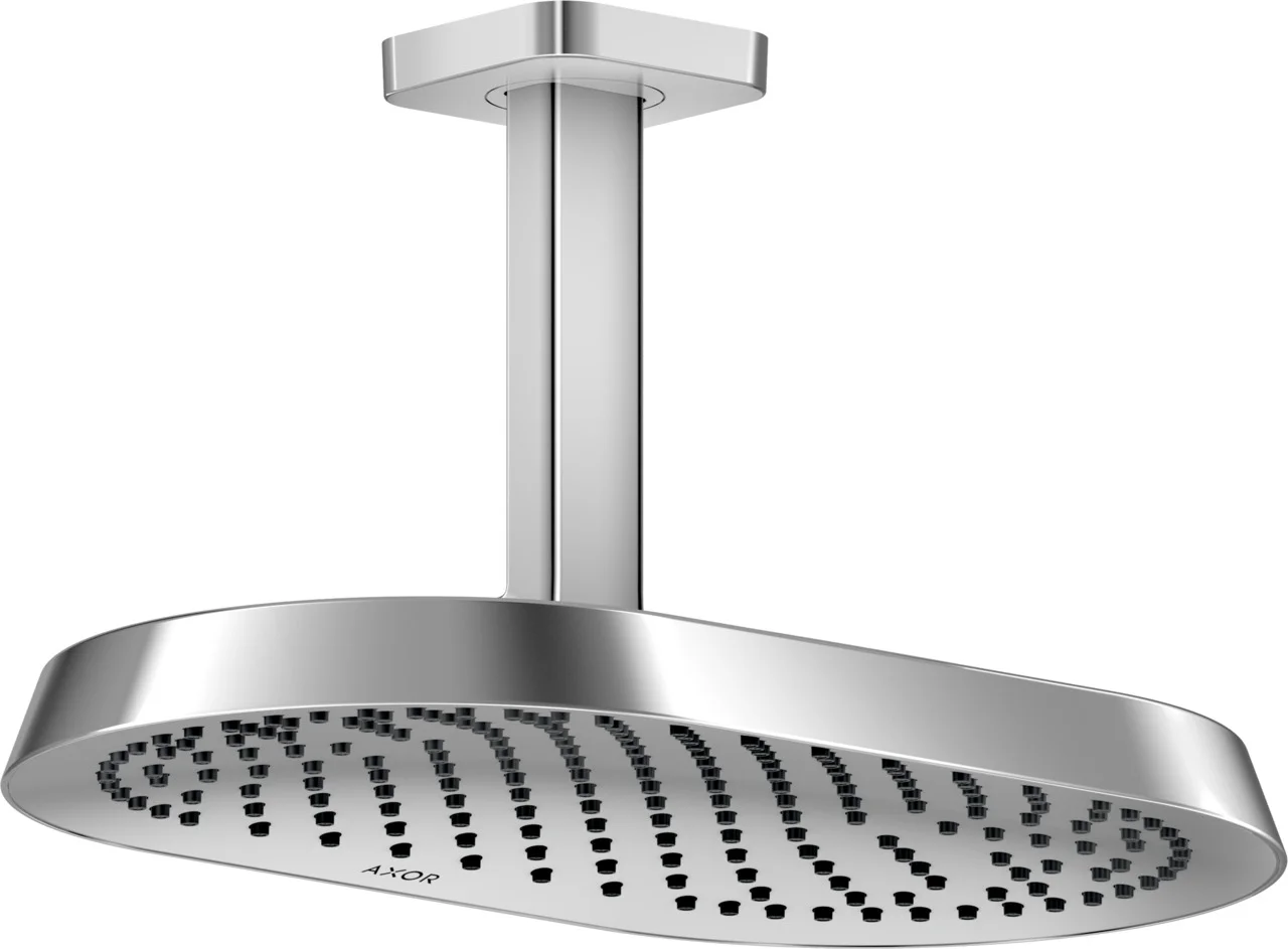 Hansgrohe AXOR ShowerSphere Kopfbrause 370/220 mm, Chrom, Deckenmontage, 1-Jet Rain Strahl, FlexPower & QuickClean+ Technologie Hansgrohe AXOR ShowerSphere Kopfbrause 370/220 mm, Chrom, Deckenmontage, 1-Jet Rain Strahl, FlexPower & QuickClean+ Technologie