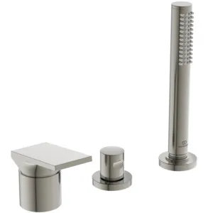 Ideal Standard 3-Loch-Badearmatur Extra mit Handbrause ohne Wanneneinlauf Silver Storm