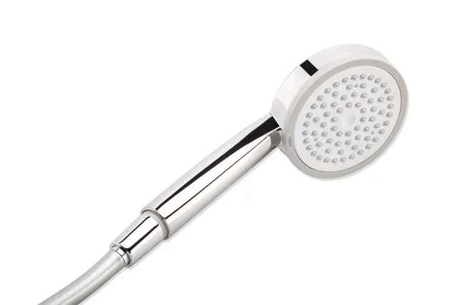 HEWI Handbrause, 1-Strahl mit soft-clean Antikalnoppen, Strahlart: Rain, Kunststoff, Weiß HEWI Handbrause, 1-Strahl mit soft-clean Antikalnoppen, Strahlart: Rain, Kunststoff, Weiß