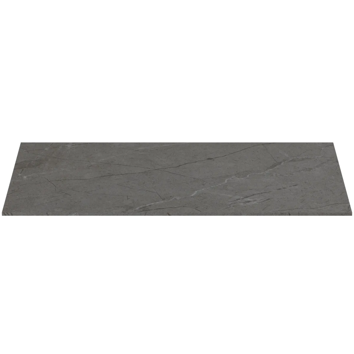 Waschtischplatte Conca, aus Keramik, 602x373x6mm, Marmor Noir Desir