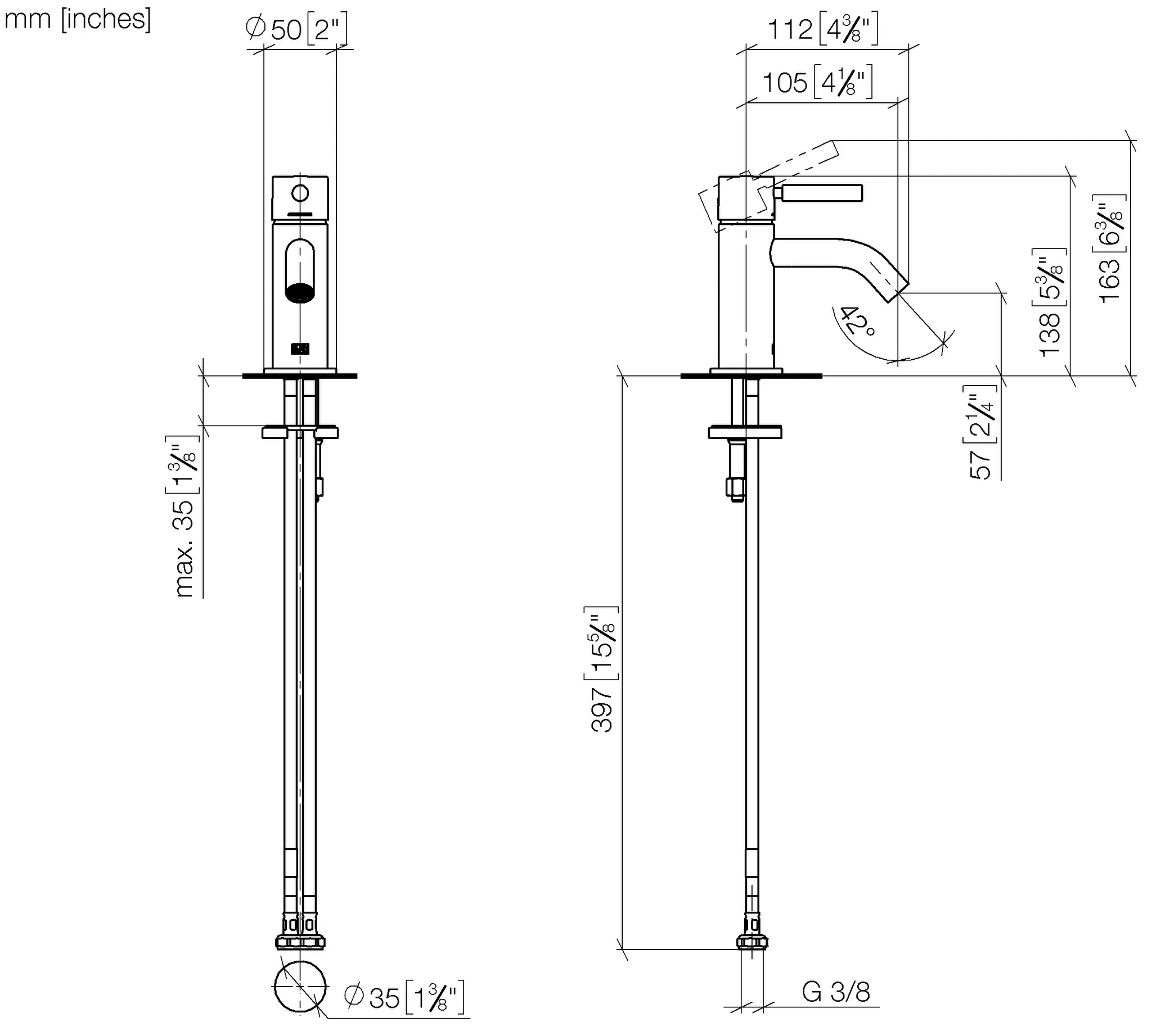 Waschtisch-Einhandbatterie ohne Ablaufgarnitur META Chrom 33525660