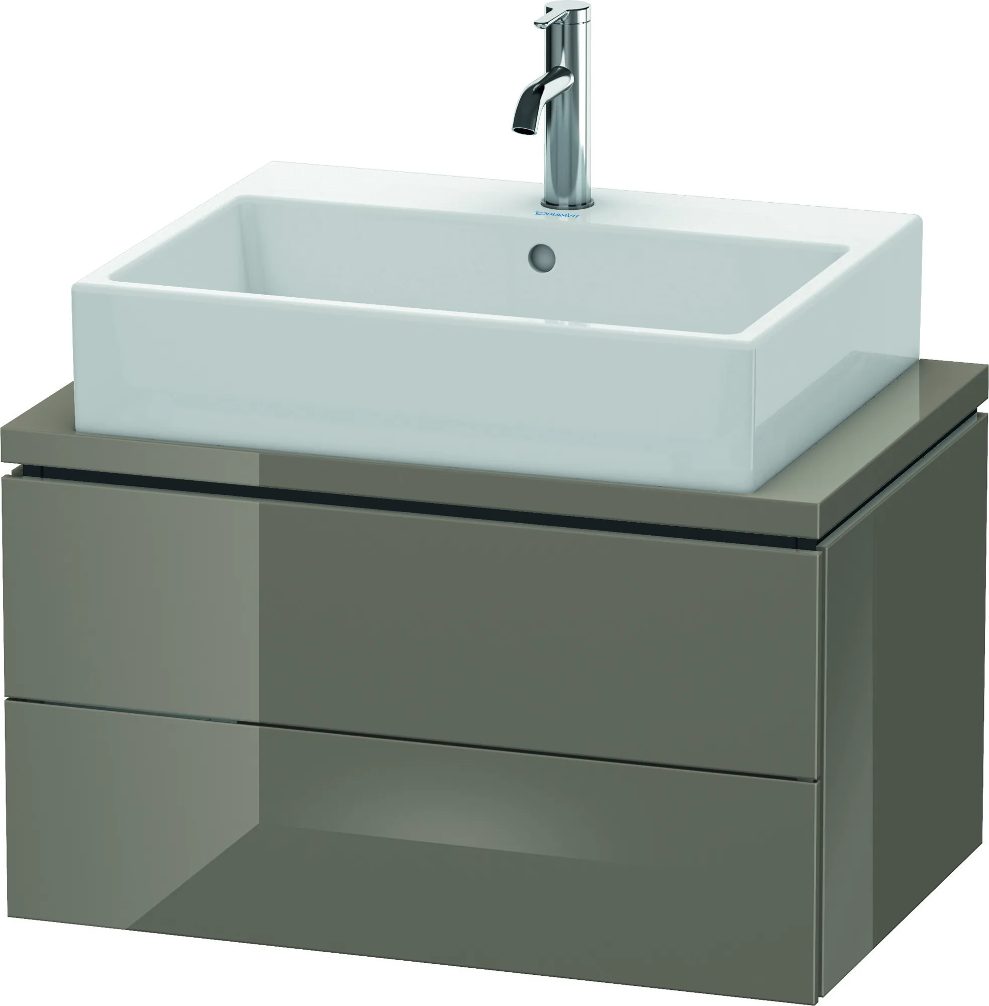 Duravit Waschtischunterschrank wandhängend „L-Cube“ 72 × 40 × 47,7 cm Flannel Grey Hochglanz Duravit Waschtischunterschrank wandhängend „L-Cube“ 72 × 40 × 47,7 cm Flannel Grey Hochglanz