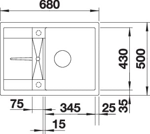 BLANCO METRA 45 S Compact