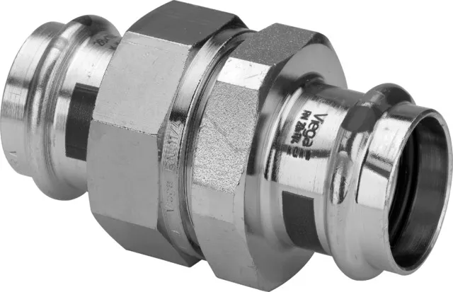 „Prestabo“ Verschraubung mit 2 Muffen 18 mm „Prestabo“ Verschraubung mit 2 Muffen 18 mm