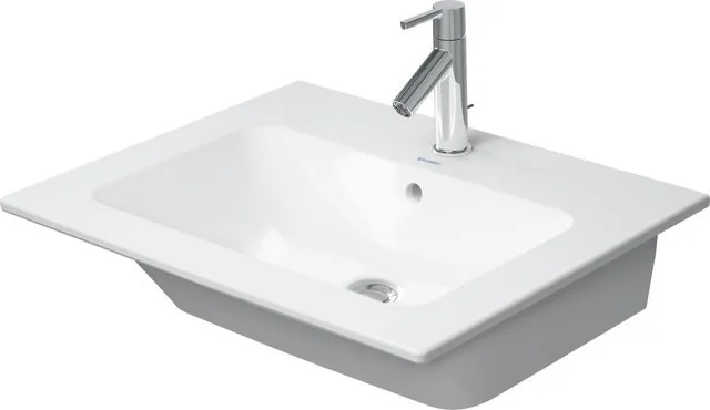 Duravit Waschtischunterschrank mit Waschtischunterbau und Spiegel „XBase“ 63 × 200 × 49 cm in Weiß Glänzend