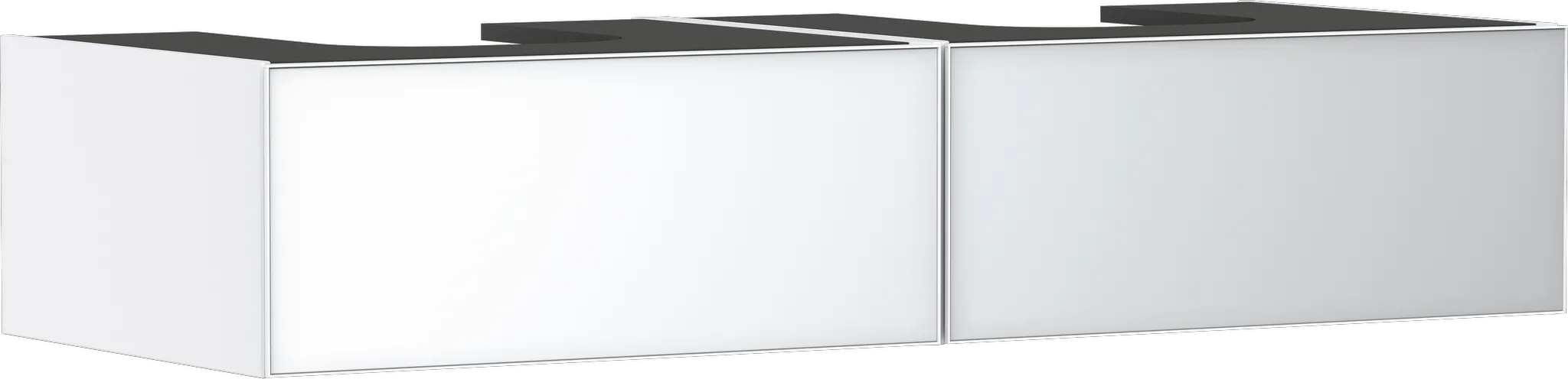 Hansgrohe Xevolos E Waschtischunterschrank Mattweiß 1370x550 mit 2 Schubkästen Hansgrohe Xevolos E Waschtischunterschrank Mattweiß 1370x550 mit 2 Schubkästen