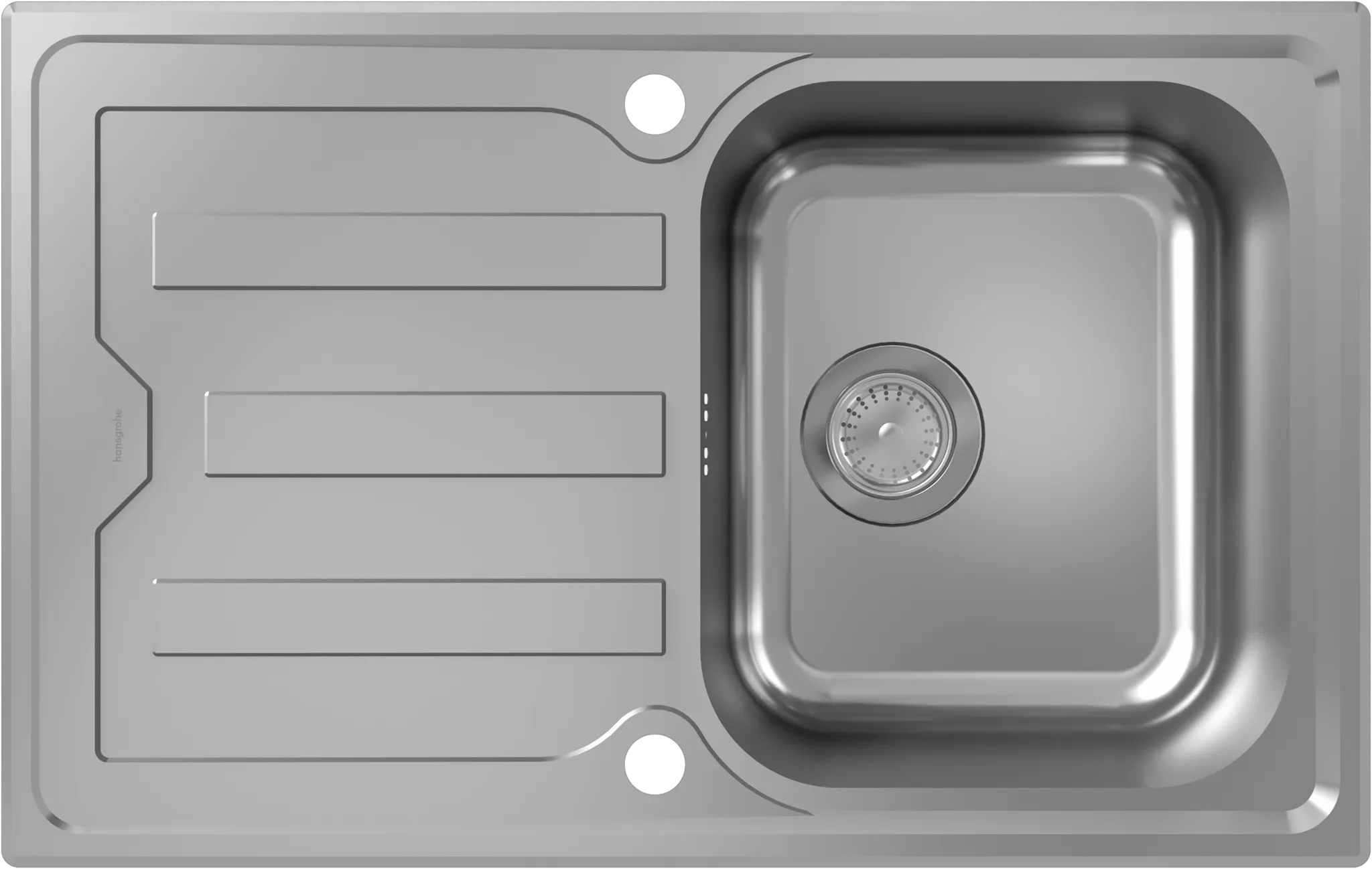 Hansgrohe S44 Einbauspüle Edelstahl, 342 mit kurzer Abtropffläche Hansgrohe S44 Einbauspüle Edelstahl, 342 mit kurzer Abtropffläche