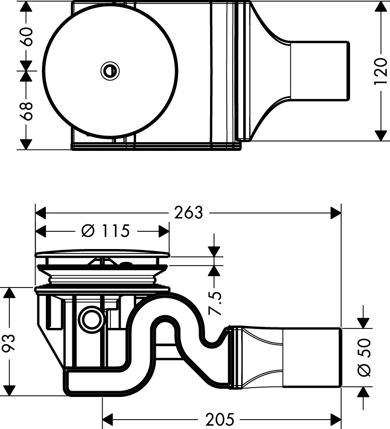 Ablaufgarnitur Duschwannen Raindrain 90 XXL Komplettset chrom