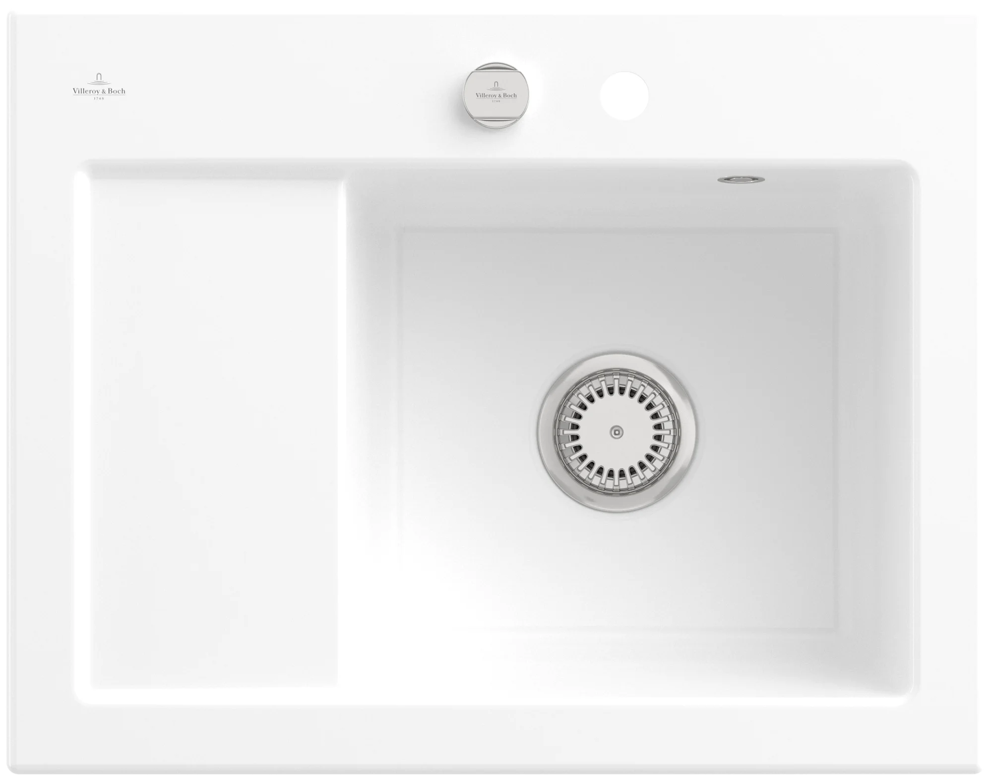 Villeroy & Boch Subway 45 Compact Einbauspüle, 650 x 510 mm, Snow White CeramicPlus Villeroy & Boch Subway 45 Compact Einbauspüle, 650 x 510 mm, Snow White CeramicPlus