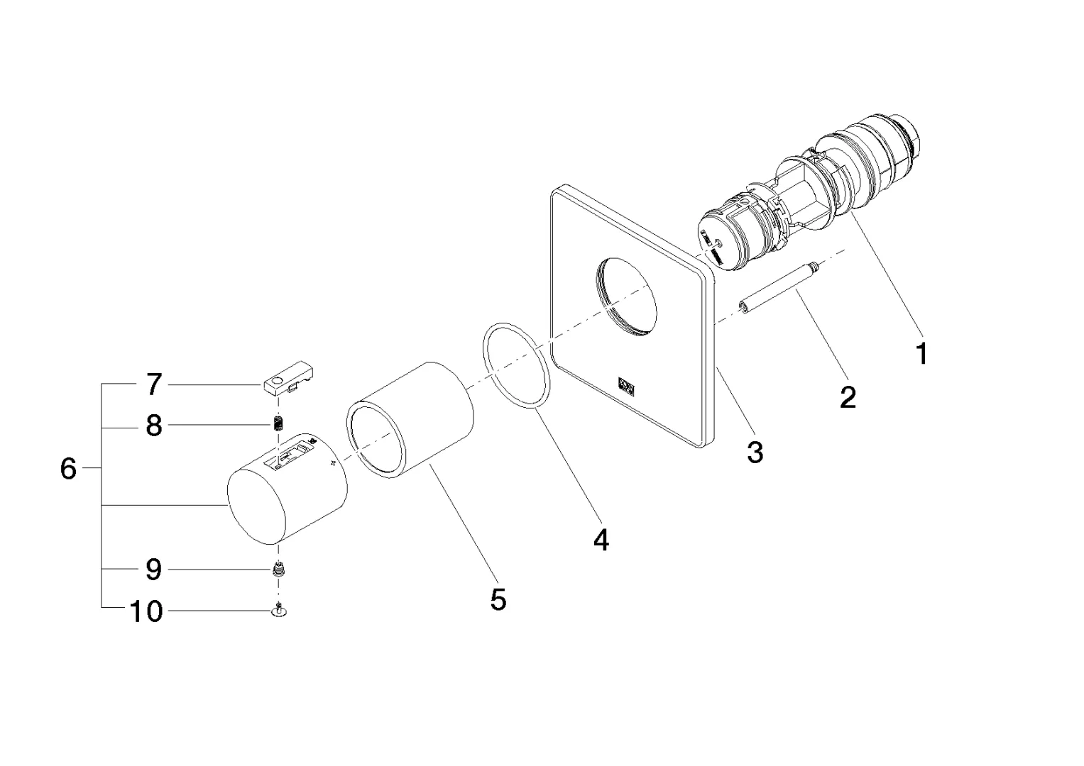 Dornbracht LULU xTOOL UP-Thermostat ohne Mengenregulierung ¾" - Chrom Dornbracht LULU xTOOL UP-Thermostat ohne Mengenregulierung ¾" - Chrom