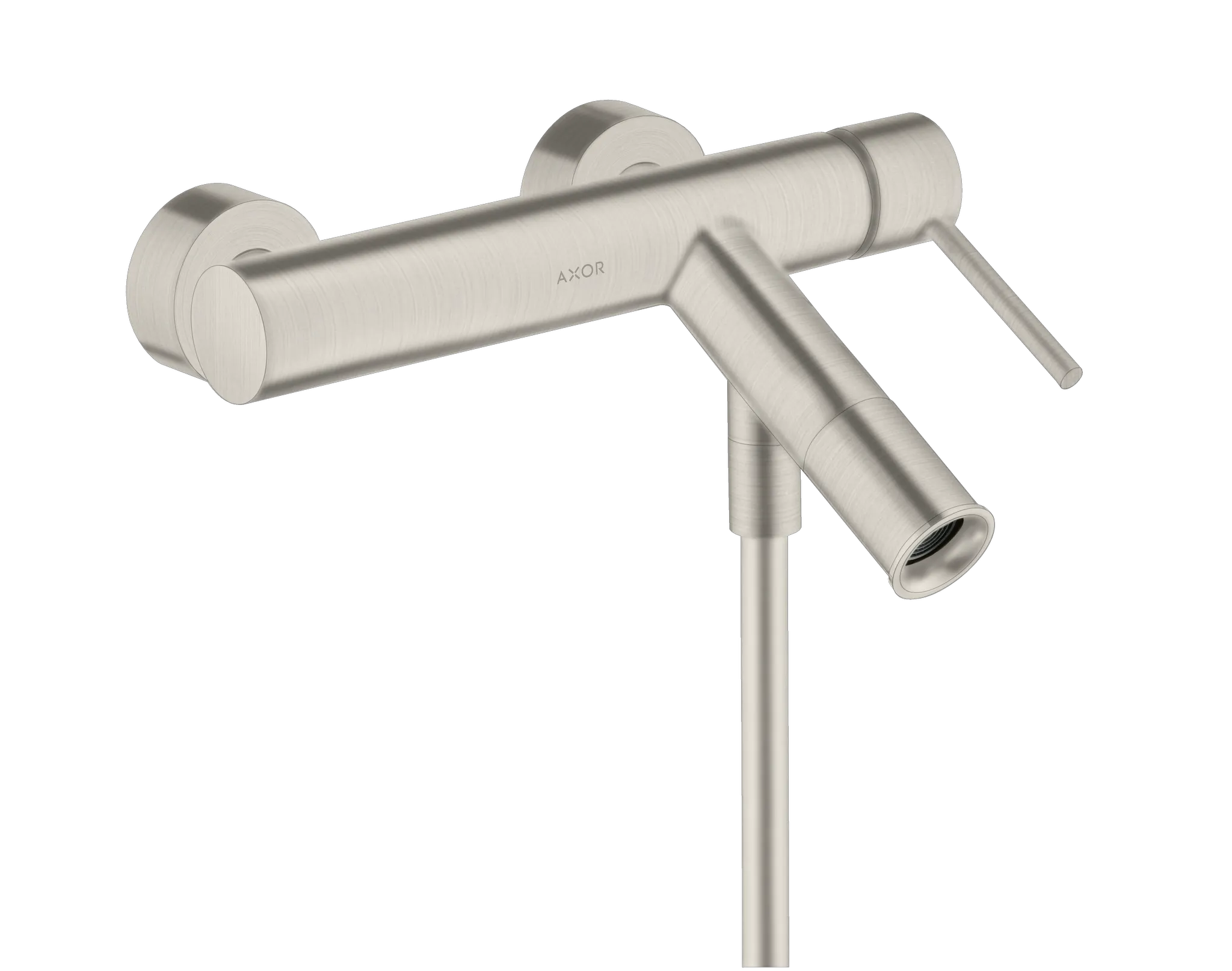Hansgrohe AXOR Starck Einhebel-Wannenmischer Aufputz mit Pingriff, Edelstahl Optic