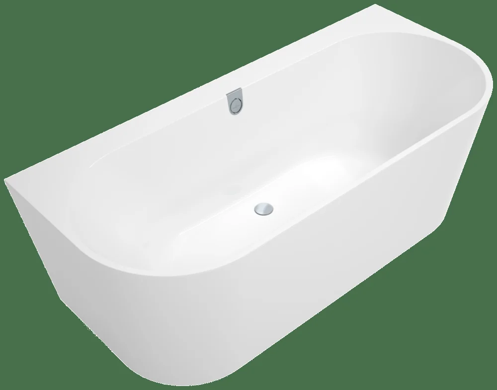 Villeroy & Boch Oberon 2.0 Badewanne, Vorwand-Badewanne, Acryl/Quaryl, 1800x800mm, Weiß Alpin