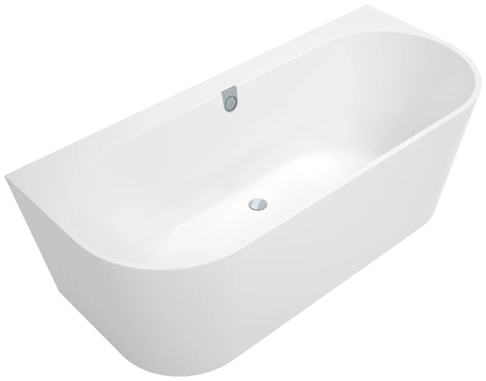 Villeroy & Boch Oberon 2.0 Badewanne, Vorwand-Badewanne, Acryl/Quaryl, 1800x800mm, Weiß Alpin