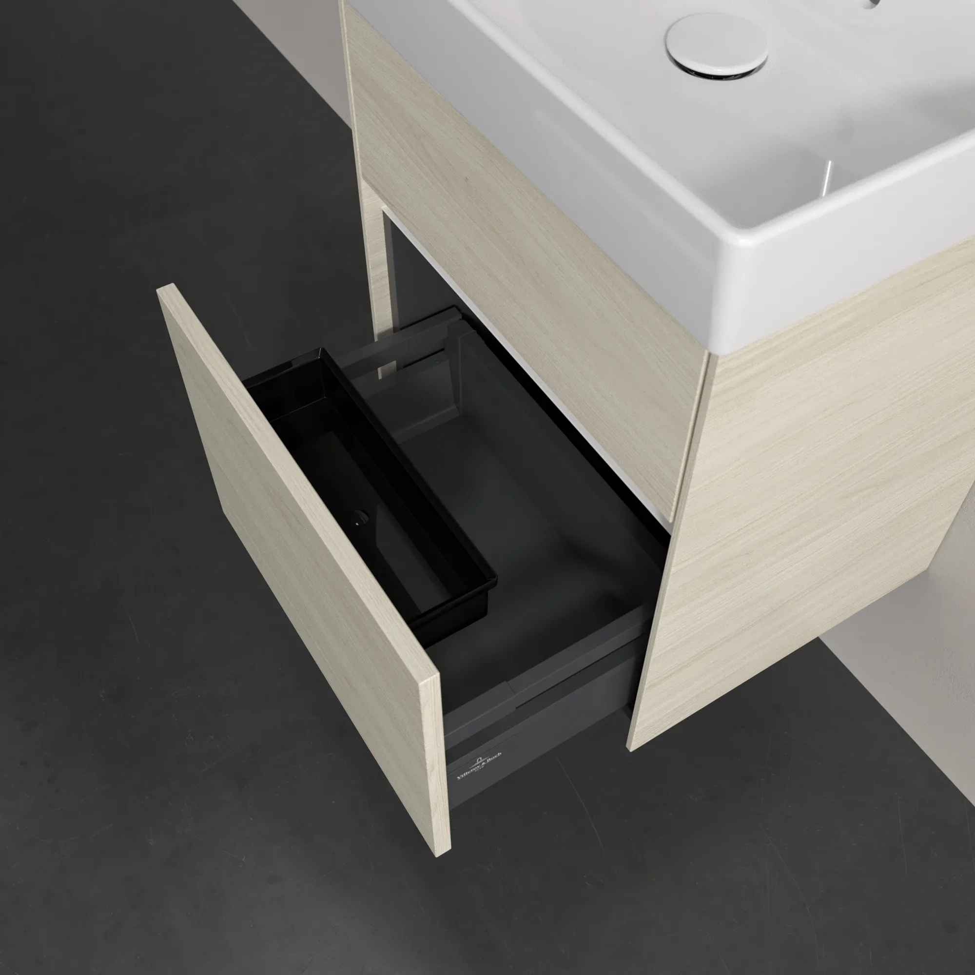 Villeroy & Boch Waschtischunterschrank „Collaro“ 460 × 546 × 374 mm White Oak, für Becken mittig, ohne Beleuchtung Villeroy & Boch Waschtischunterschrank „Collaro“ 460 × 546 × 374 mm White Oak, für Becken mittig, ohne Beleuchtung