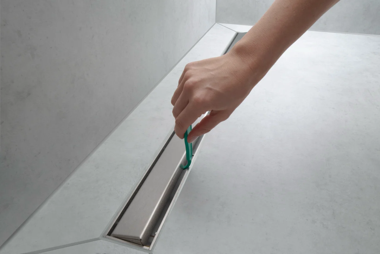 Hansgrohe RainDrain Match Duschrinne 800 mm mit höhenverstellbarem Rahmen, Edelstahl gebürstet Hansgrohe RainDrain Match Duschrinne 800 mm mit höhenverstellbarem Rahmen, Edelstahl gebürstet
