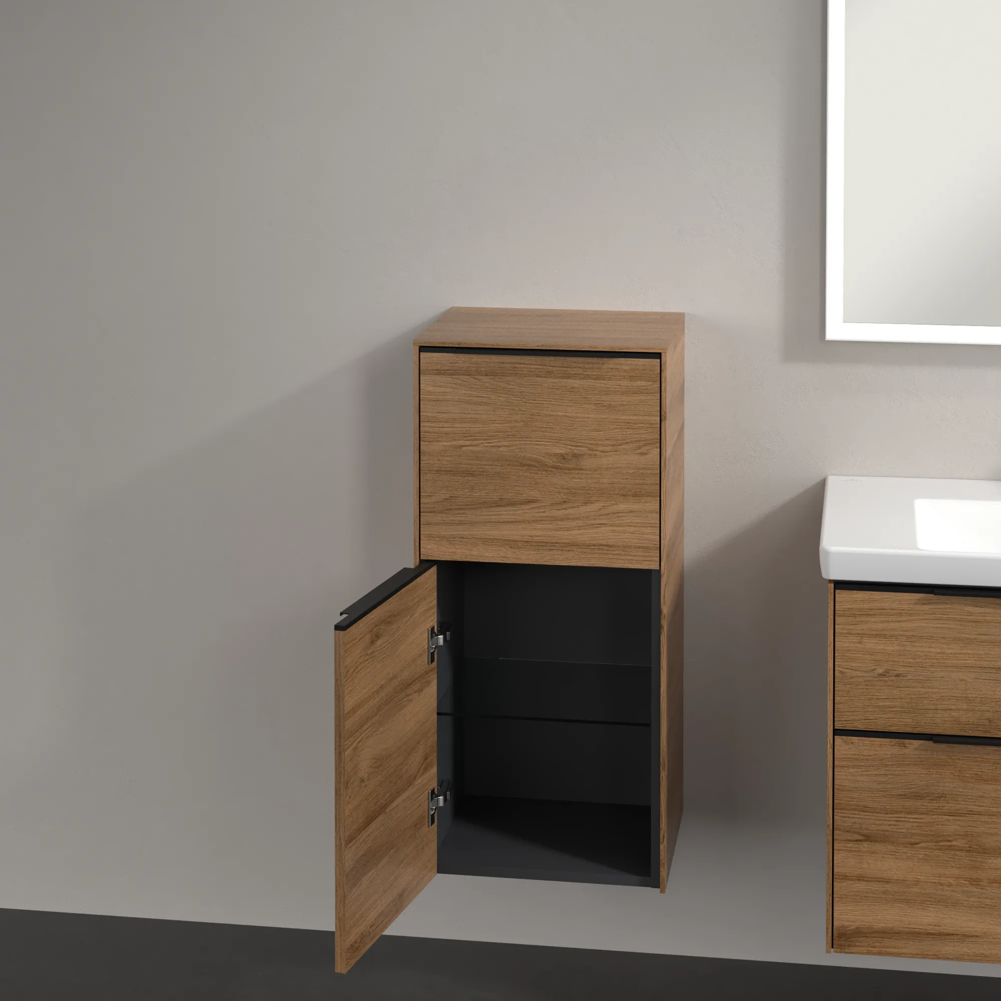 Villeroy & Boch Seitenschrank „Subway 3.0“ 40 × 86 × 36,2 × 36,2 cm 1 Auszug, 1 Tür, Anschlag (Scharnier) links, 1 Tür, Anschlag links Villeroy & Boch Seitenschrank „Subway 3.0“ 40 × 86 × 36,2 × 36,2 cm 1 Auszug, 1 Tür, Anschlag (Scharnier) links, 1 Tür, Anschlag links