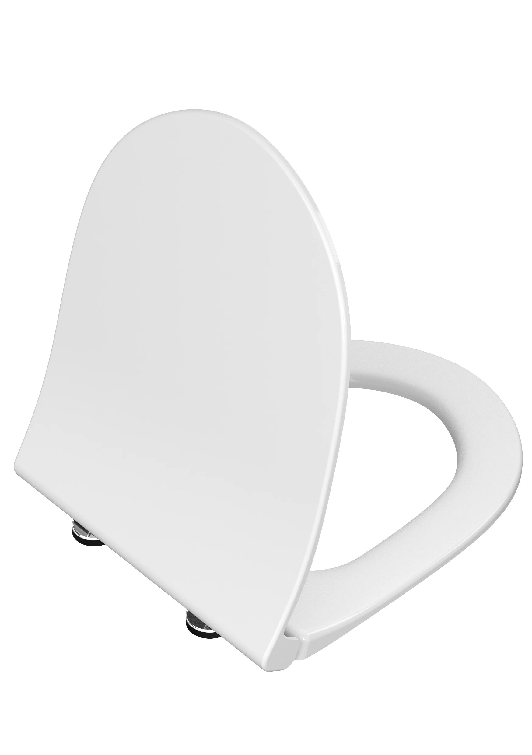 VitrA Sento WC-Sitz Slim mit Absenkautomatik, Duroplast, Edelstahlscharniere, abnehmbar, Befestigung von oben, weiß Hochglanz