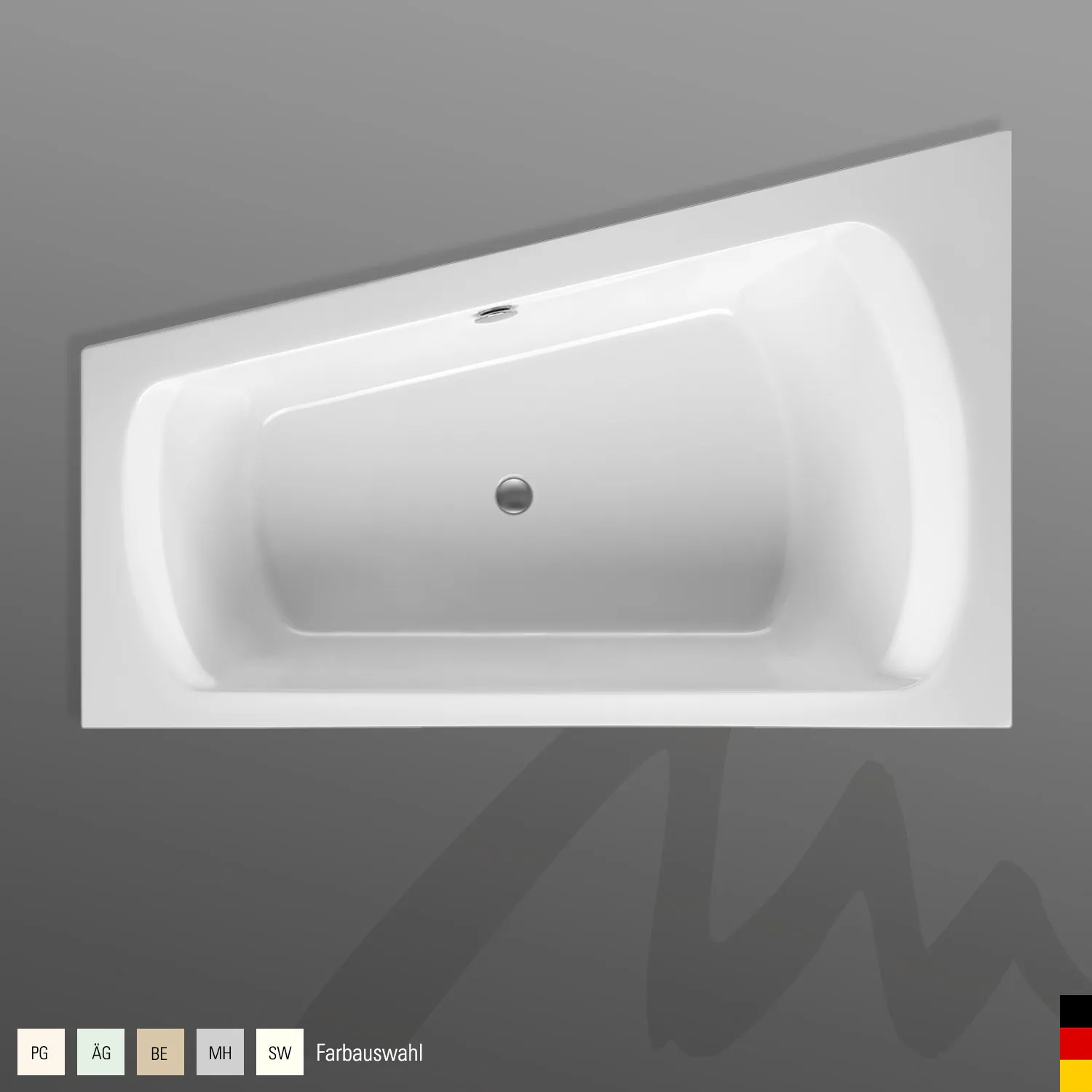 Mauersberger Acryl-Badewanne senecio 170⁄105 rechts, 1700x1050x505, Farbgruppe: 2 Mauersberger Acryl-Badewanne senecio 170⁄105 rechts, 1700x1050x505, Farbgruppe: 2