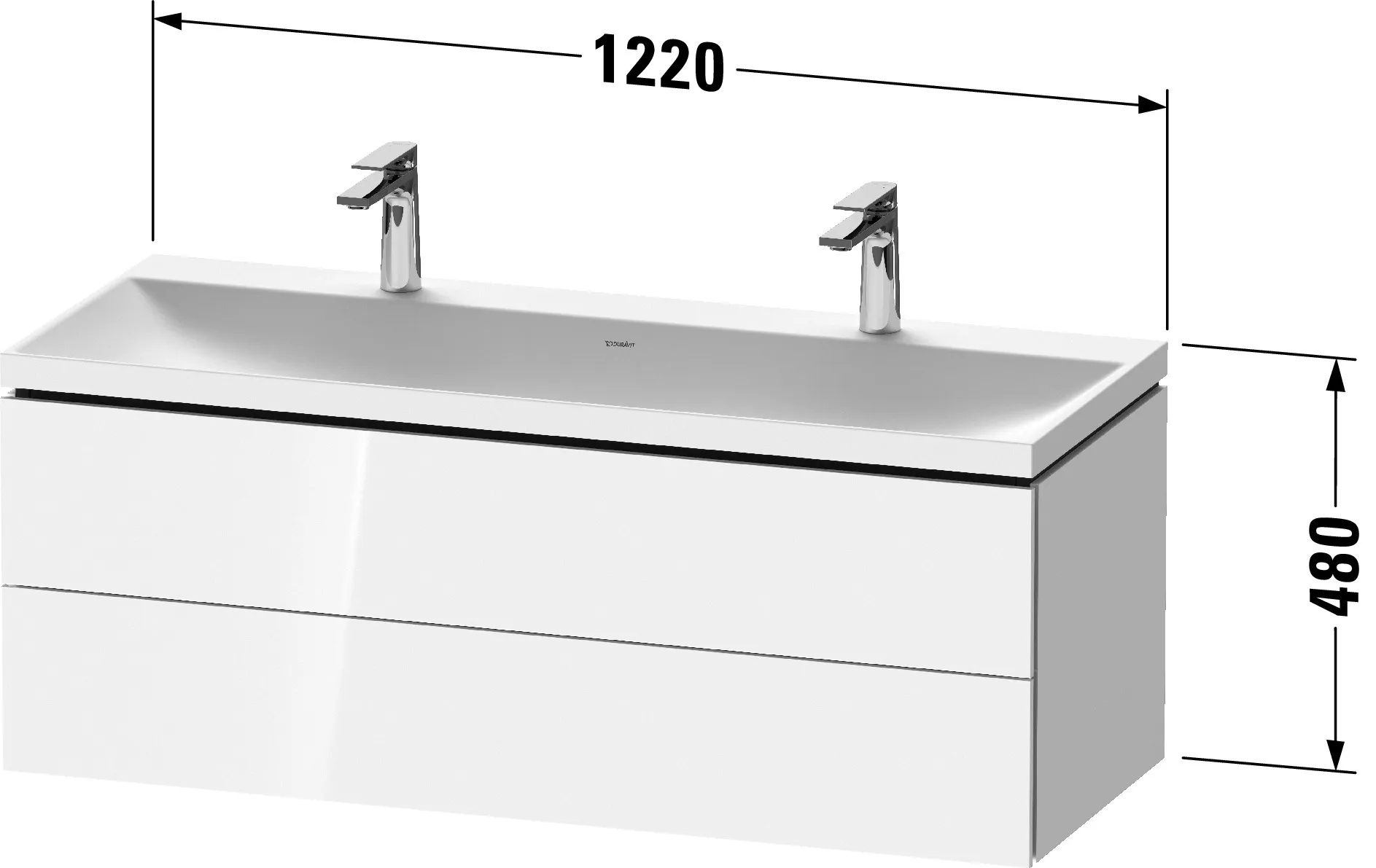Duravit Möbelset c-shaped Set wandhängend wandhängend „L-Cube“ 120 × 48 × 48 cm Weiß Matt Duravit Möbelset c-shaped Set wandhängend wandhängend „L-Cube“ 120 × 48 × 48 cm Weiß Matt