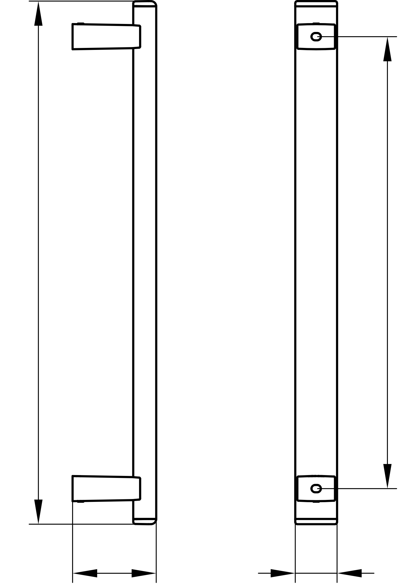 KEUCO Haltegriff „Axess“ 40 × 500 mm Ausführung in Schwarz (matt)
