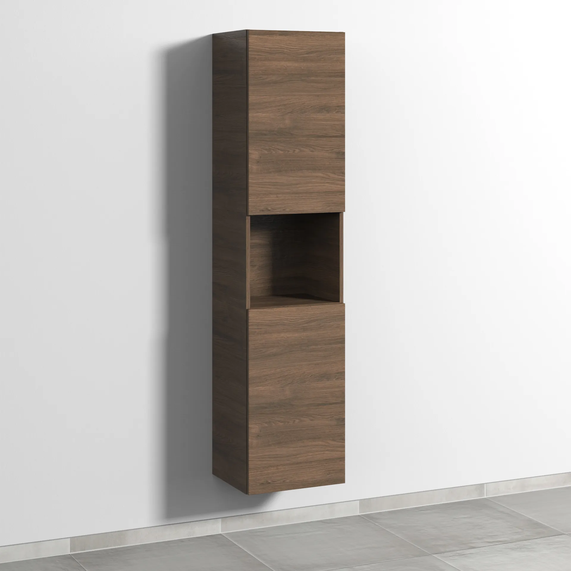 Sanipa Hochschrank „3way“ 400 × 1700 × 345 mm Anschlag rechts, in Eiche Arizona, Anschlag rechts