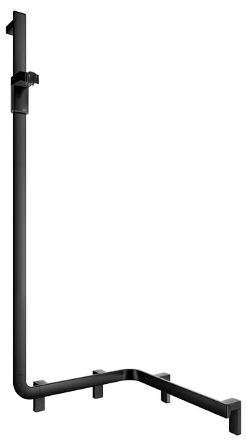 KEUCO AXESS Duschhandlauf mit Brausestange links 600/600/1300 mm schwarz matt KEUCO AXESS Duschhandlauf mit Brausestange links 600/600/1300 mm schwarz matt