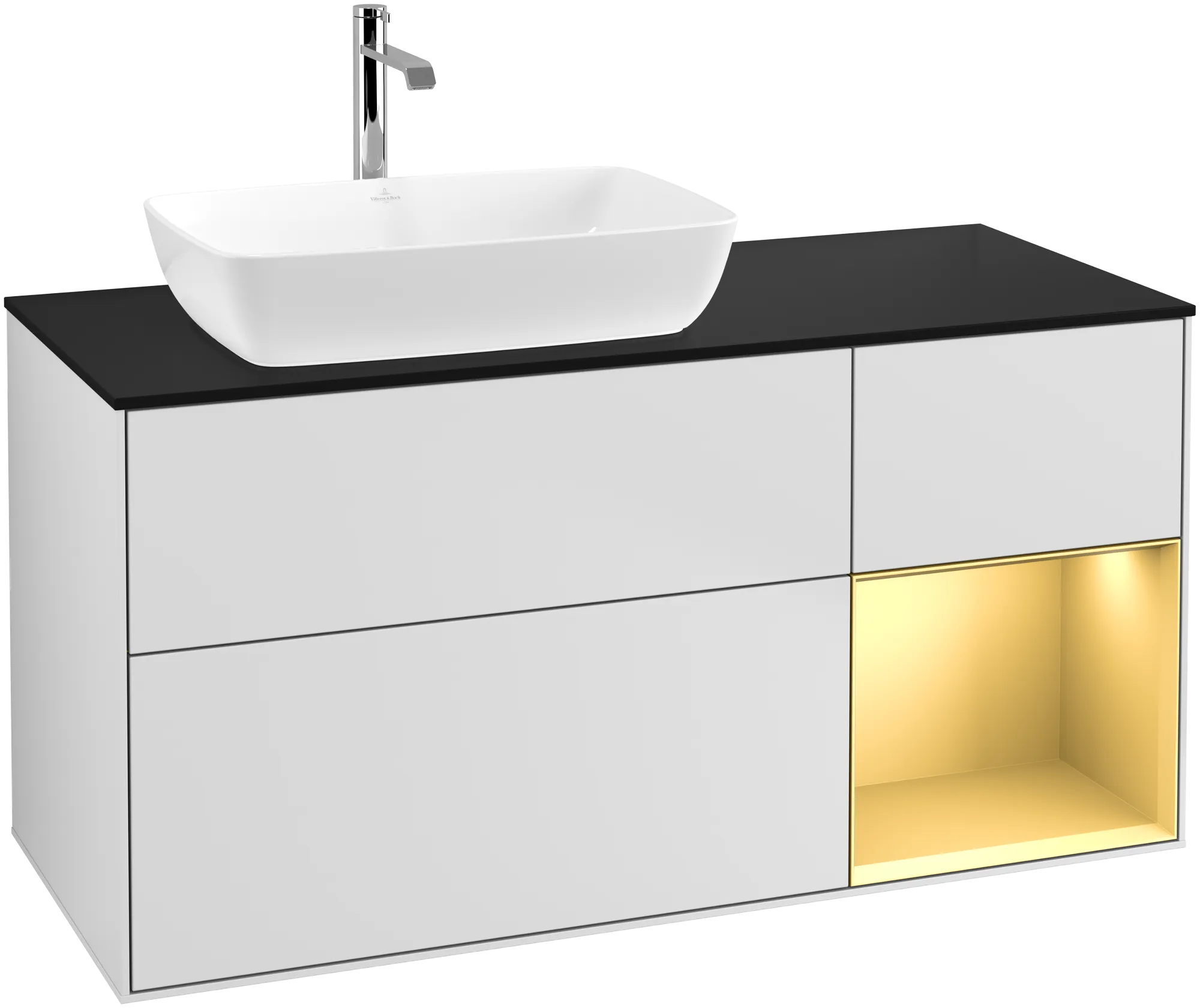 Villeroy & Boch Finion Waschbeckenunterschrank F81 1200x603x501mm mit Beleuchtung