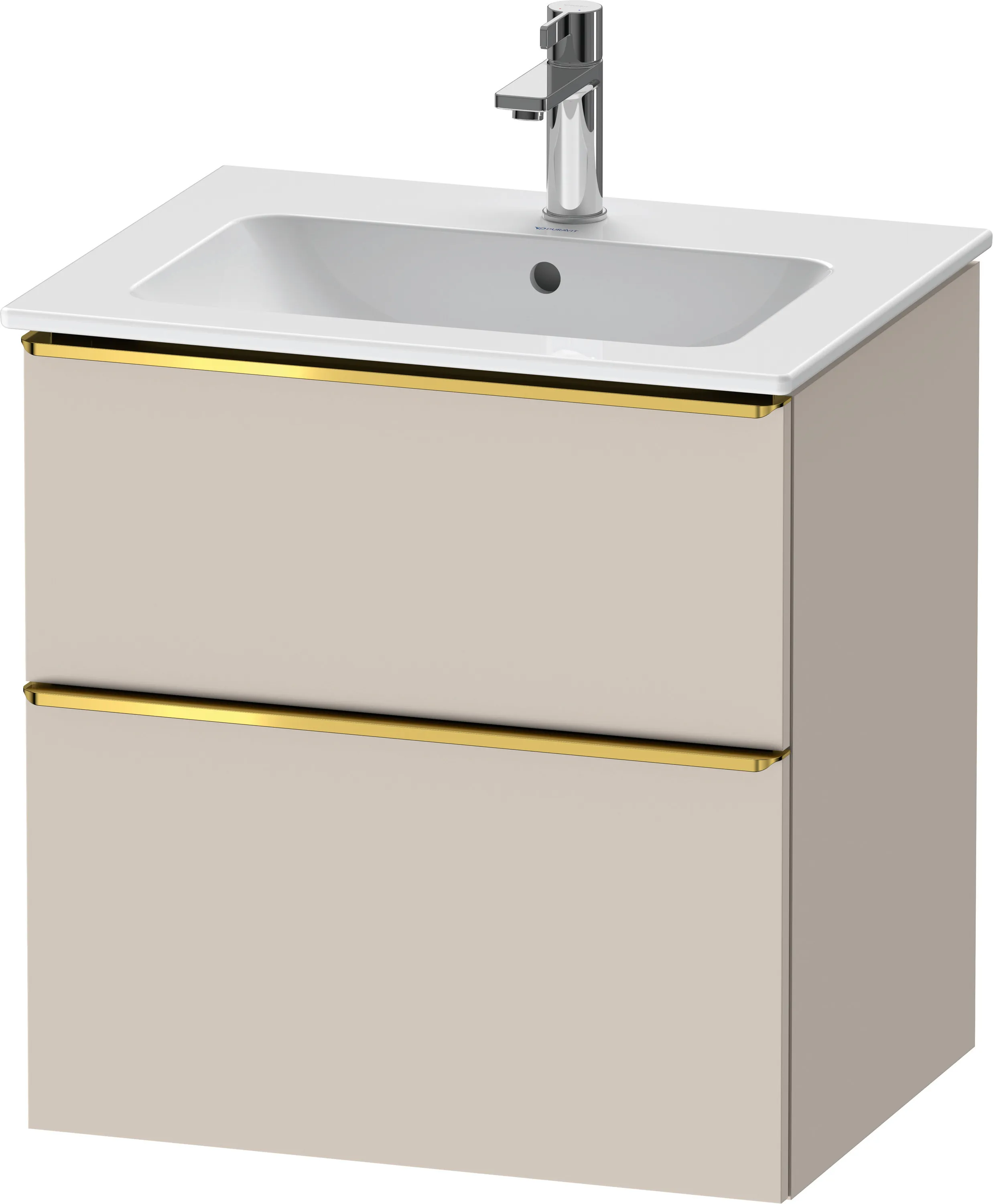 Duravit Waschtischunterschrank wandhängend „D-Neo“ 61 × 62,5 × 46,2 cm Taupe Matt