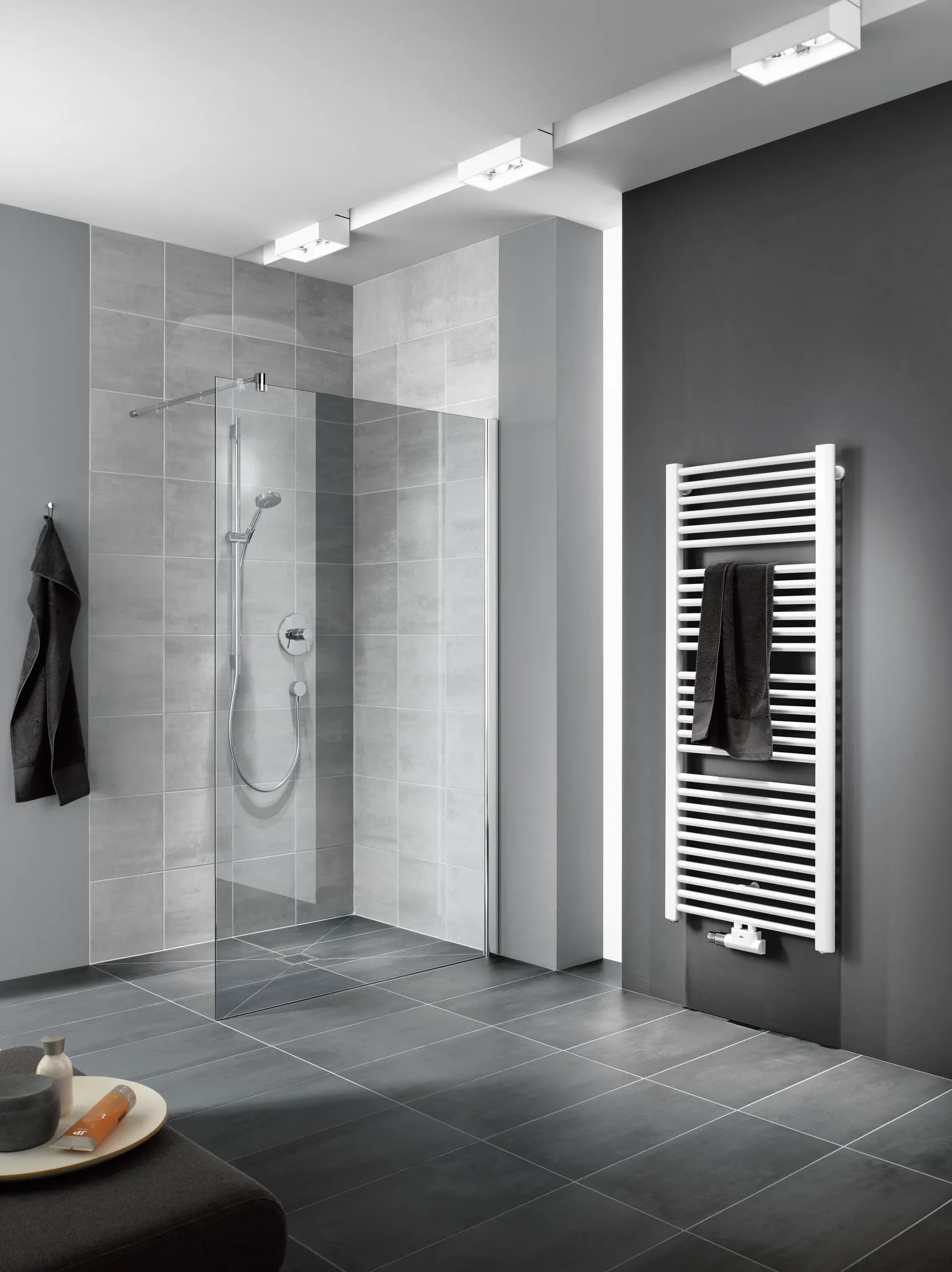 Kermi Duschdesign Walk-In-Duschkabine WALK-IN Wall „PASA XP“ Glas Klar, Profile Silber Mattglanz, BV: 720 - 750 mm WE: 730 - 760 mm H: 1850 mm