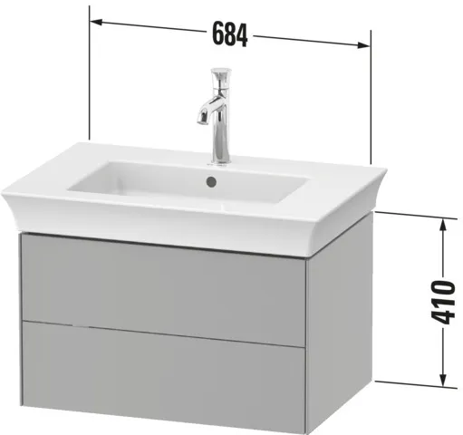 Duravit Waschtischunterschrank wandhängend „White Tulip“ 68,4 × 41 × 45,8 cm Duravit Waschtischunterschrank wandhängend „White Tulip“ 68,4 × 41 × 45,8 cm