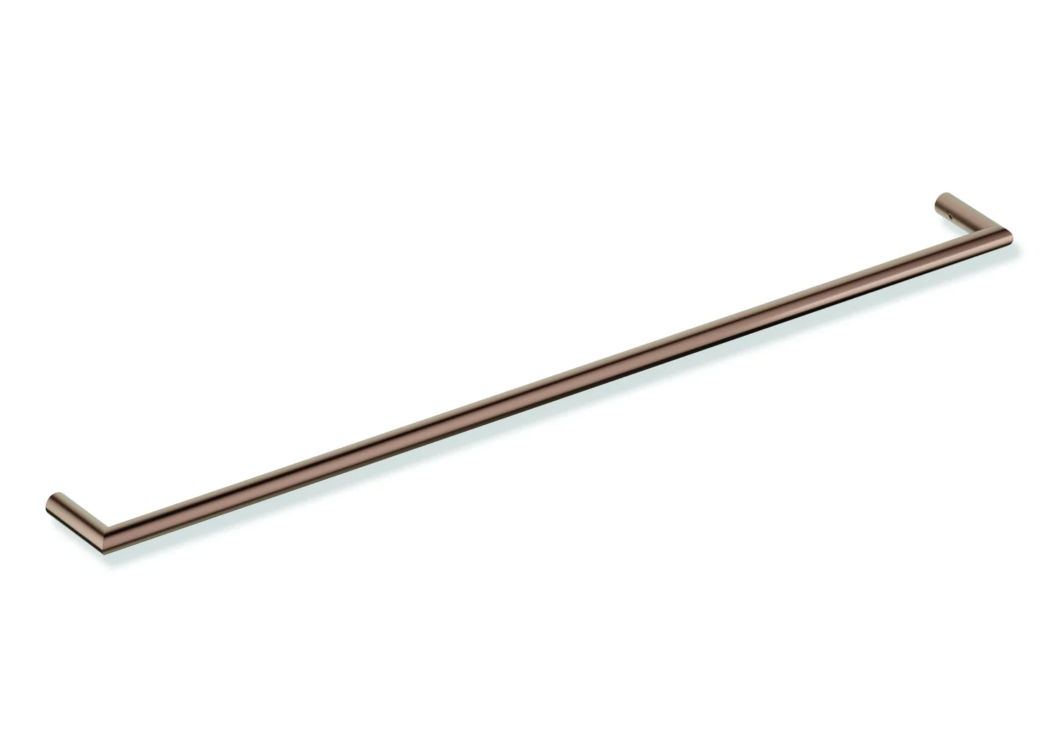 HEWI Badetuchhalter System 162, Edelstahl PVD kupfer gebürstet, Achsmaß 800 mm, Tiefe 75 mm, Durchmesser 18 mm
