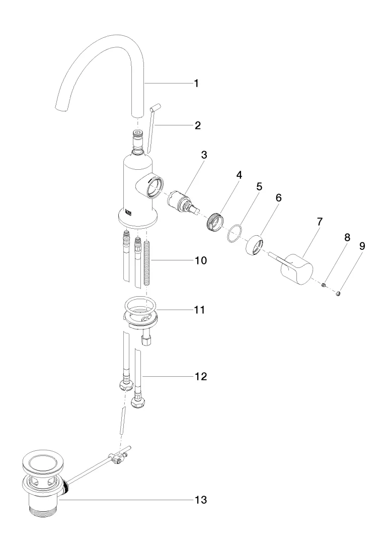 Dornbracht VAIA Waschtisch-Einhandbatterie mit Ablaufgarnitur - Chrom Dornbracht VAIA Waschtisch-Einhandbatterie mit Ablaufgarnitur - Chrom