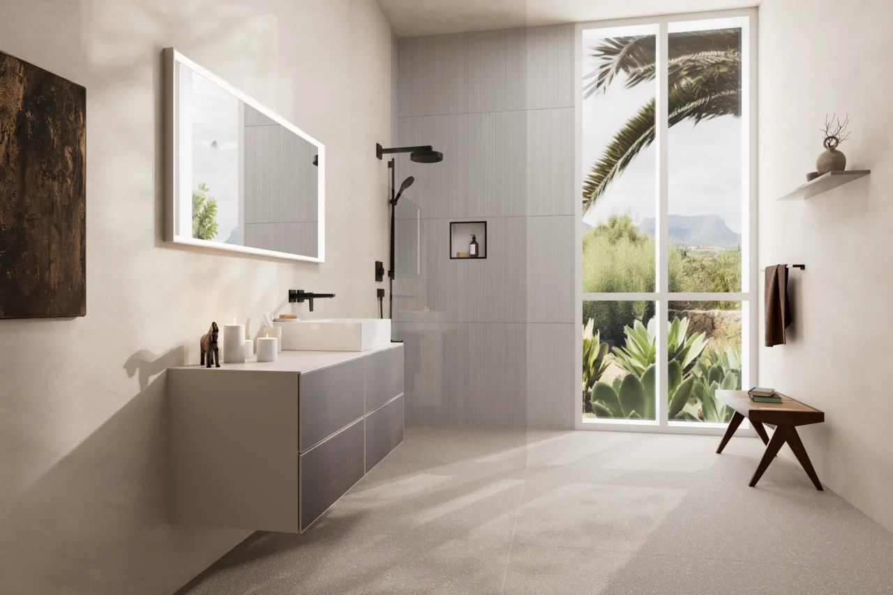 Hansgrohe Metropol Einhebel-Waschtischmischer Unterputz mattschwarz, Ausladung 225 mm, Hebelgriff, Normalstrahl, max. Durchfluss 5 l/min