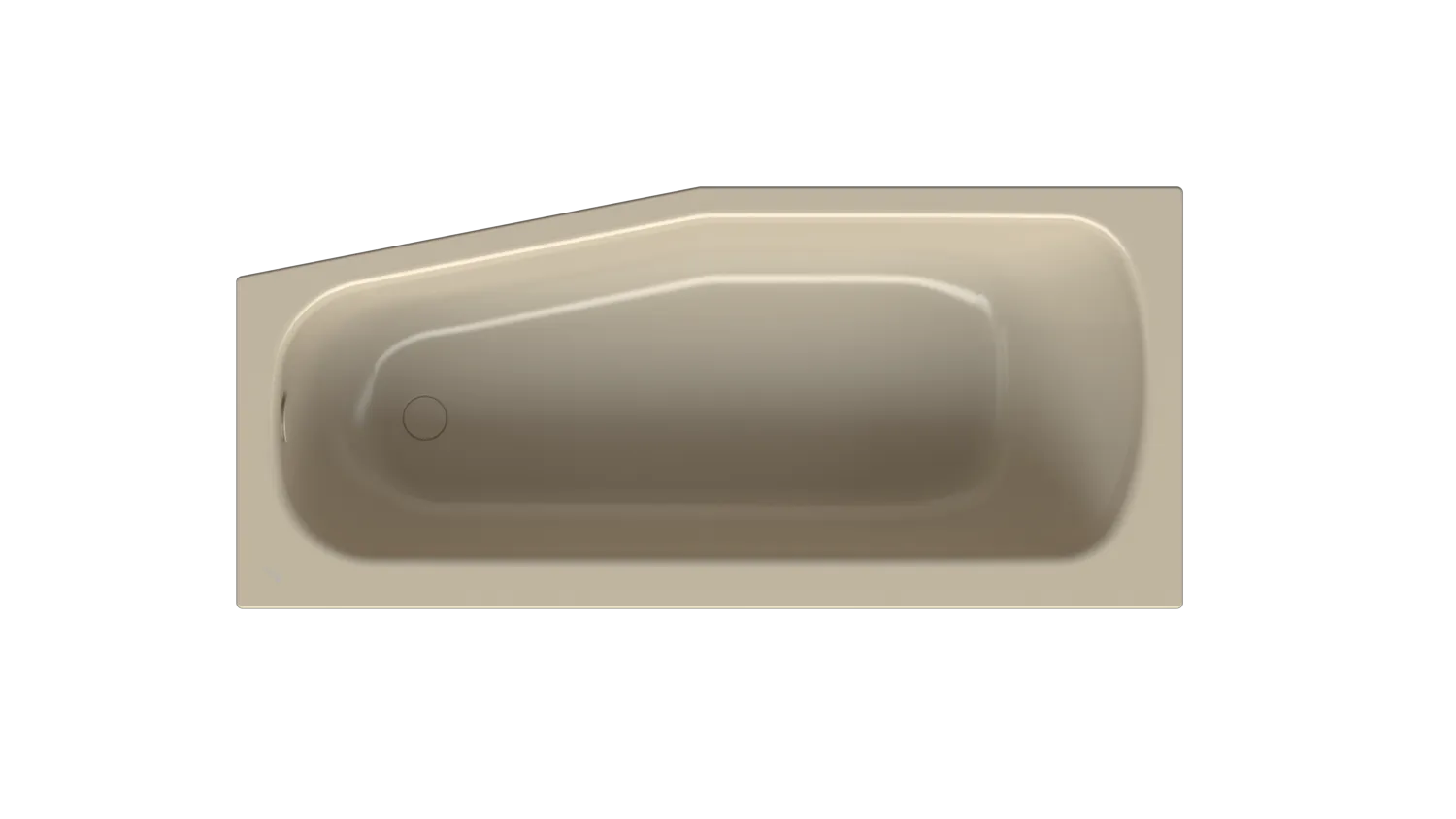 Bette Bambino Badewanne, rechts, Sand, 1570 x 700 mm, 30 mm Randhöhe, 1-Sitzer, glasierter Titan-Stahl