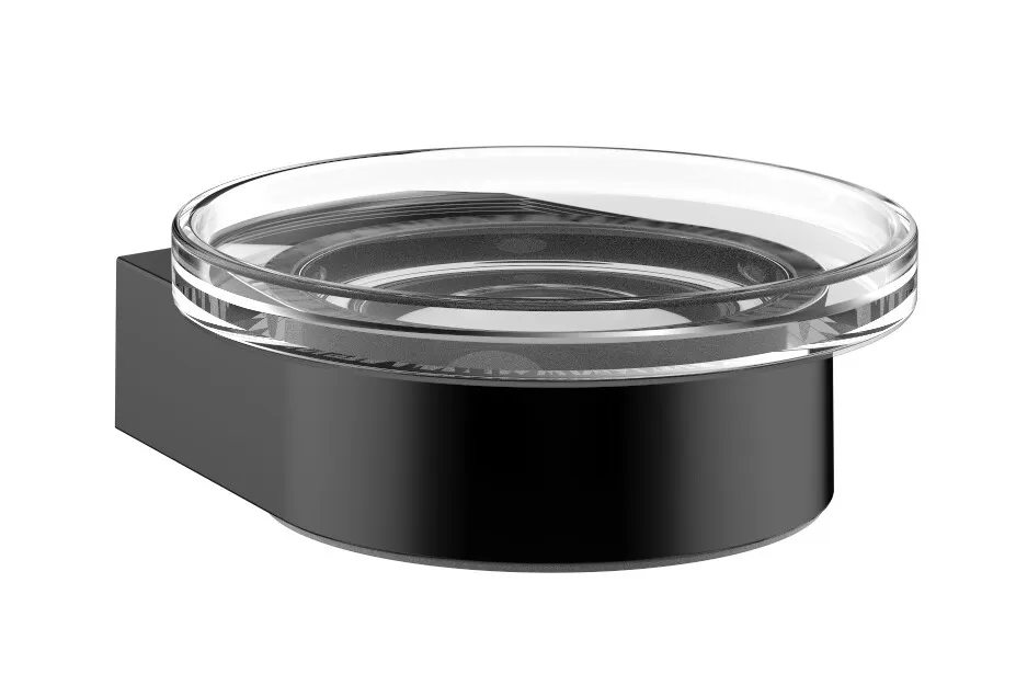 flow Seifenhalter Glasteil Kristallglas klar, schwarz flow Seifenhalter Glasteil Kristallglas klar, schwarz