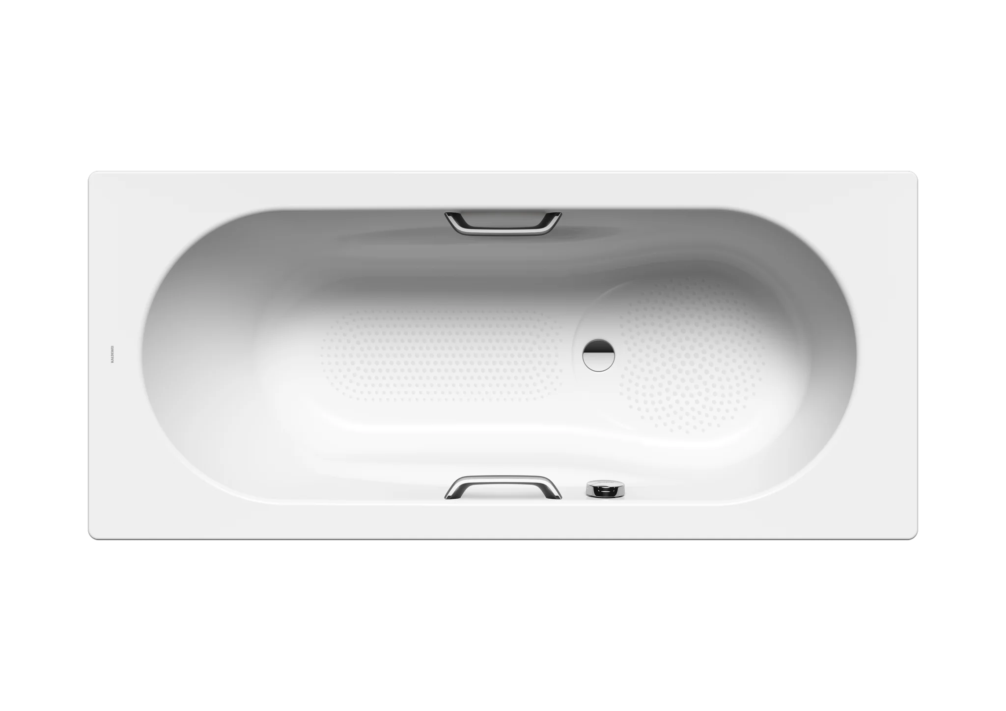 Kaldewei VAIO SET STAR Badewanne, alpinweiß, 1800x800 mm, Vollantislip-Emaillierung, mit integrierten Armlehnen und seitlichem Überlauf