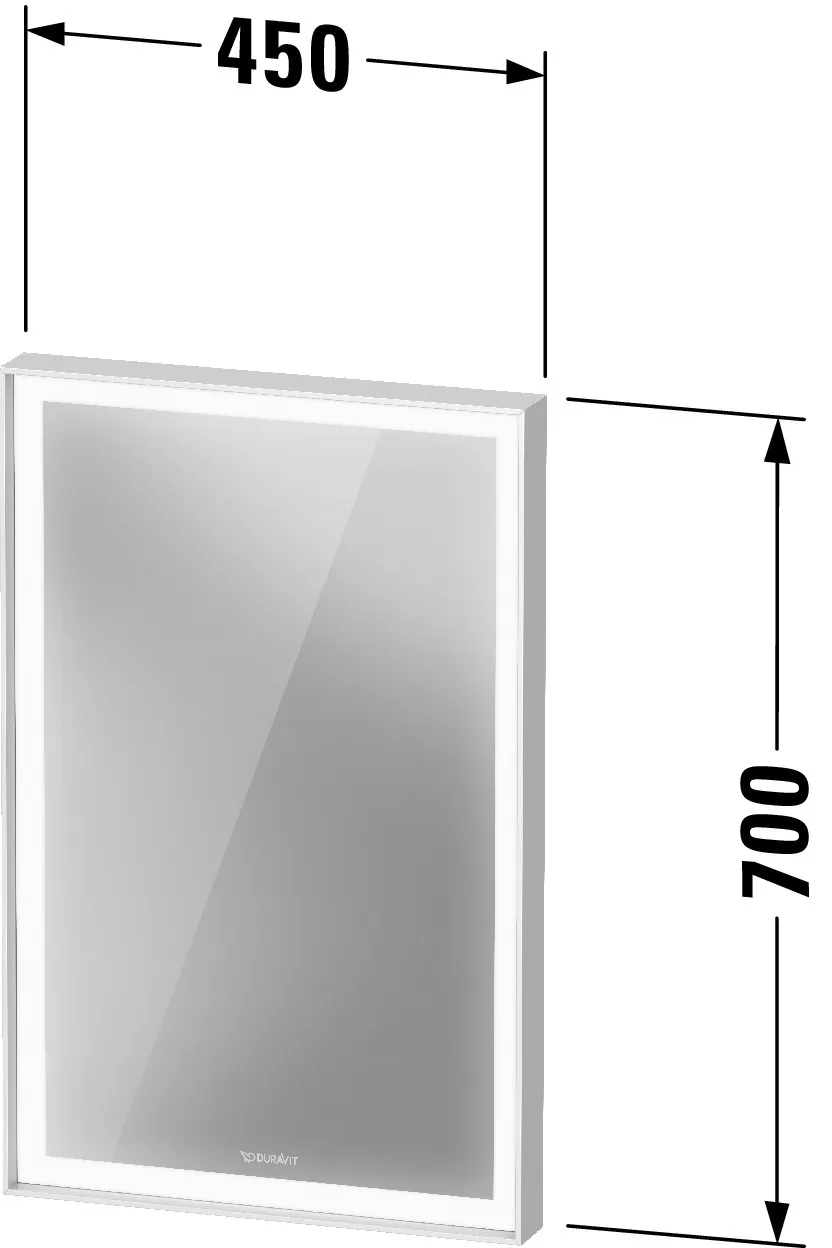 Duravit Spiegel „L-Cube“ 45 × 70 cm Duravit Spiegel „L-Cube“ 45 × 70 cm