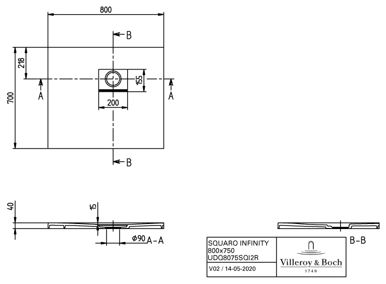 Villeroy & Boch rechteck Duschwanne „Squaro Infinity“ Eck-Einbau rechts gegen Wand 80 × 70 cm ohne Oberflächenbeschichtung, in Almond Villeroy & Boch rechteck Duschwanne „Squaro Infinity“ Eck-Einbau rechts gegen Wand 80 × 70 cm ohne Oberflächenbeschichtung, in Almond