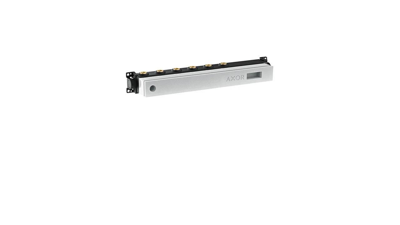 Hansgrohe AXOR Thermostatmodul Select - Grundkörper für 4 Verbraucher, Anschlussgewinde Rp 3/4, Anschlussgröße DN15/DN20, horizontale Montage, schallentkoppelt, Einbautiefe 92-120 mm Hansgrohe AXOR Thermostatmodul Select - Grundkörper für 4 Verbraucher, Anschlussgewinde Rp 3/4, Anschlussgröße DN15/DN20, horizontale Montage, schallentkoppelt, Einbautiefe 92-120 mm