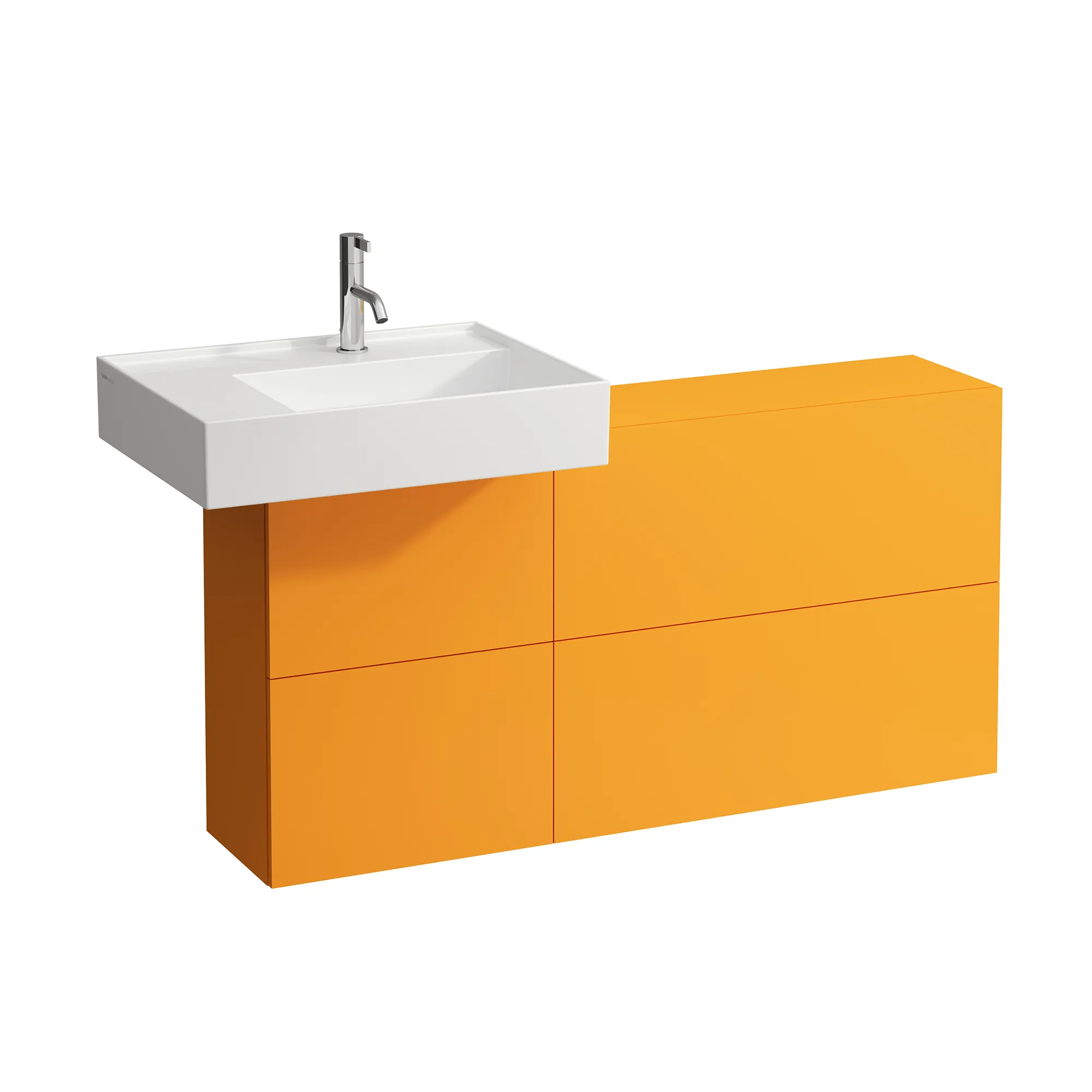 Laufen Waschtischunterbau „Kartell“ 270 × 610 × 1200 mm Ocker, links Laufen Waschtischunterbau „Kartell“ 270 × 610 × 1200 mm Ocker, links