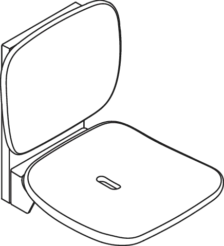 Klappsitz „Serie 802 LifeSystem“ in Signalweiß glänzend / Signalweiß matt Klappsitz „Serie 802 LifeSystem“ in Signalweiß glänzend / Signalweiß matt