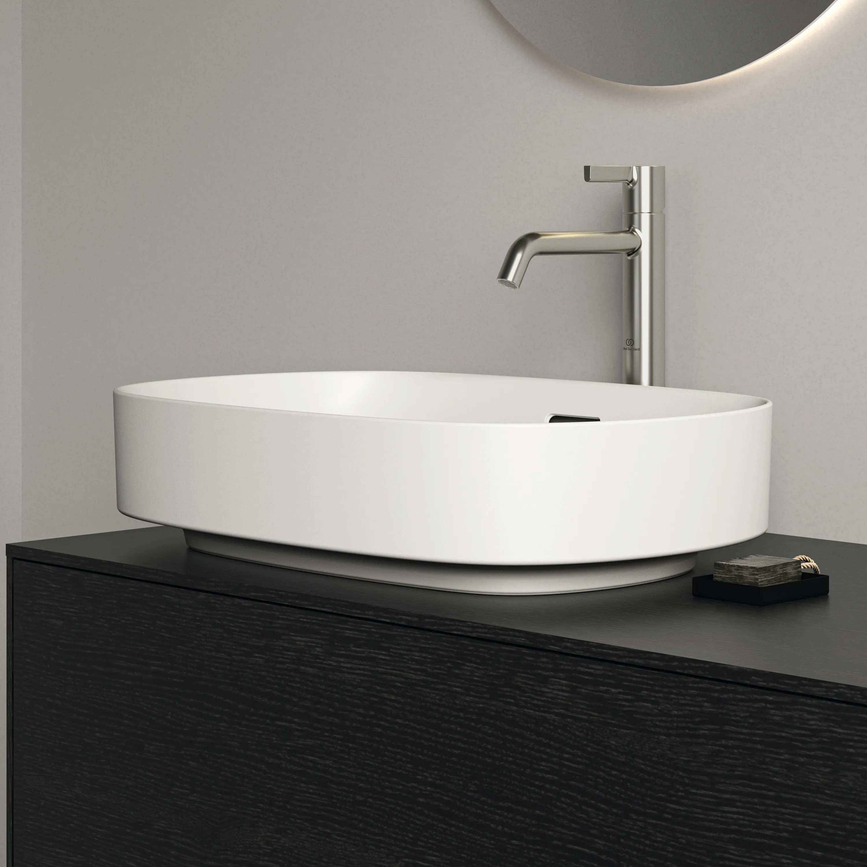 Waschbecken „Linda-X“ 55 × 38 × 15,5 cm in Seidenweiß