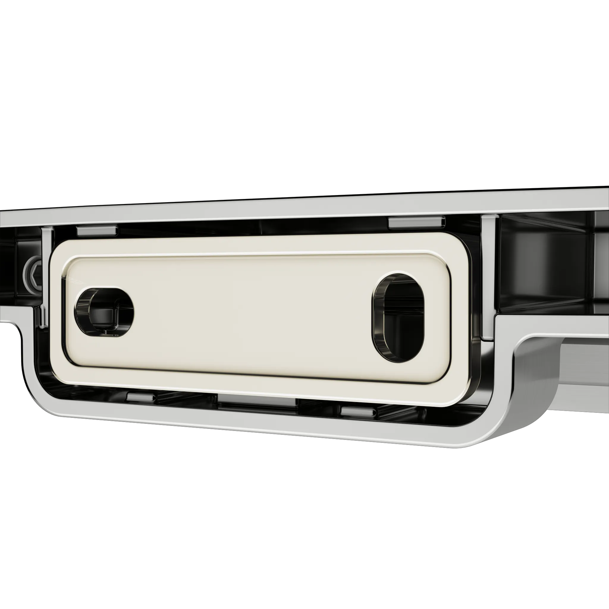 KEUCO COLLECTION MOLL Toilettenpapierhalter mit Deckel, starr, offene Form, Rollenbremse, Rollenbreite bis 100 mm, verdeckte Befestigung, Edelstahl-finish