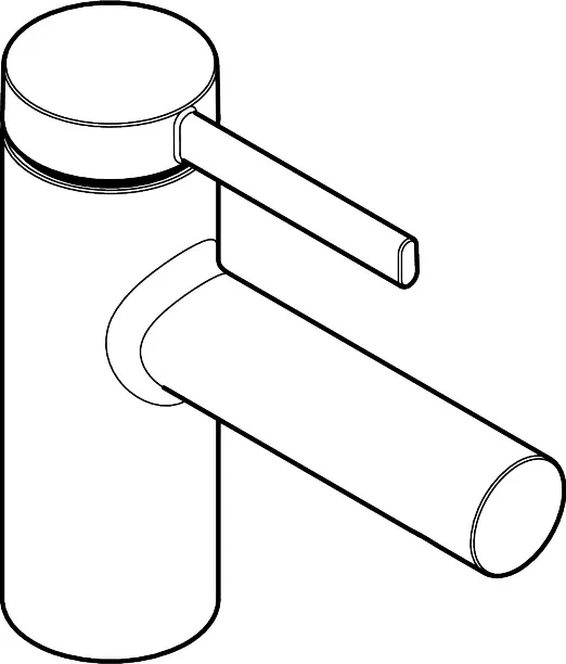 Waschtischarmatur „Zesis S“ Ausladung 105 mm in Mattschwarz