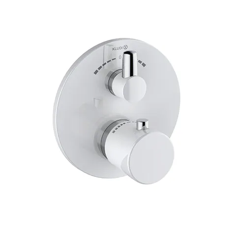 Kludi BALANCE Unterputz-THM-Armatur, mattweiß/chrom, für Kludi SLIM.BOXX Unterputzkörper, mit Keramik-Absperrventil und Temperaturbegrenzer Kludi BALANCE Unterputz-THM-Armatur, mattweiß/chrom, für Kludi SLIM.BOXX Unterputzkörper, mit Keramik-Absperrventil und Temperaturbegrenzer