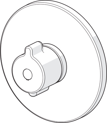 Fertigmontageset für Brausebatterie CLINICA 8860 Rosette rund Chrom