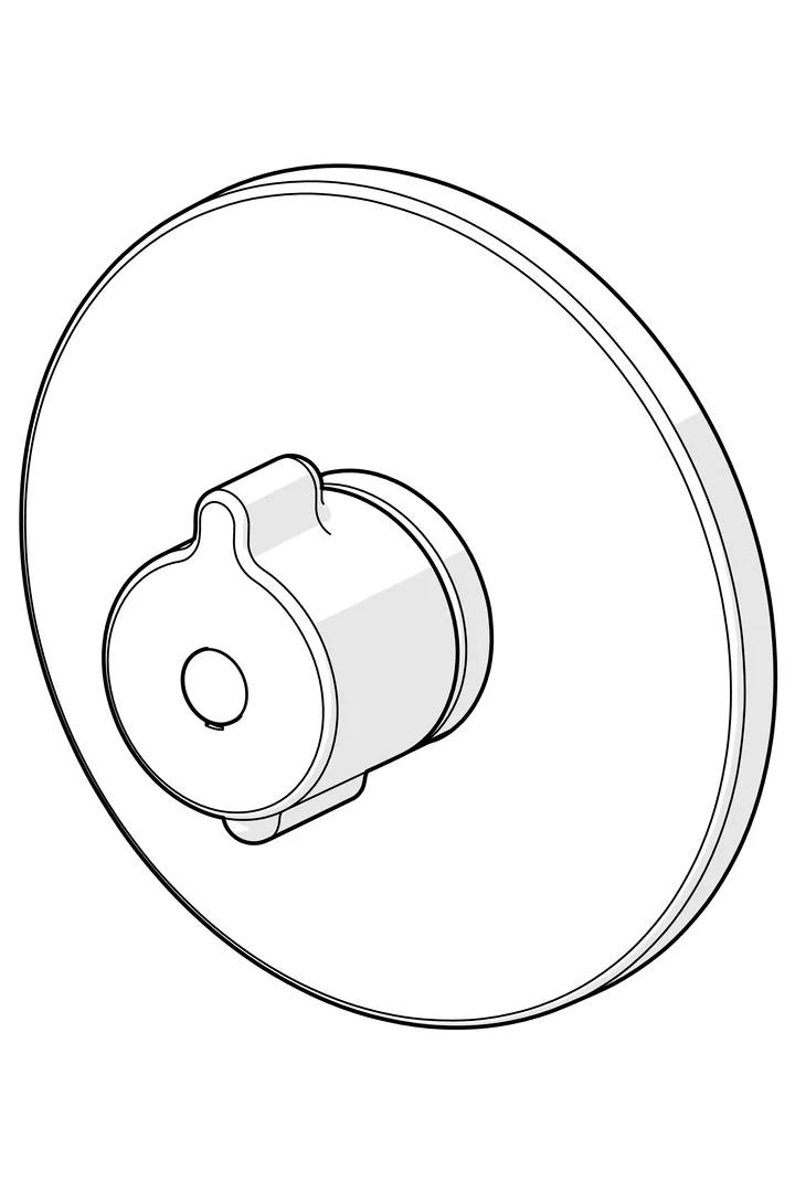 HansaCLINICA Duscharmatur Hansaclinica 2018 Fertigmontageset für Brausebatterie 8860 Rosette rund Chrom