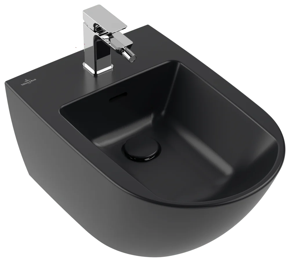 Villeroy & Boch Antao Bidet wandhängend Pure Black CeramicPlus